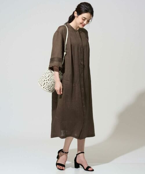 CHRISTIAN AUJARD / クリスチャン・オジャール ロング・マキシ丈ワンピース | リネンクロスワンピース | 詳細11