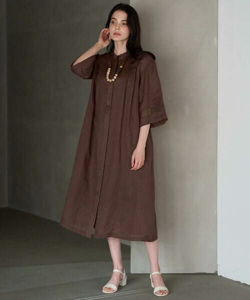 CHRISTIAN AUJARD / クリスチャン・オジャール ロング・マキシ丈ワンピース | リネンクロスワンピース | 詳細9