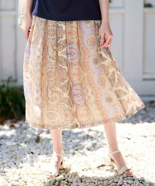 CHRISTIAN AUJARD / クリスチャン・オジャール ロング・マキシ丈スカート | [セットアップ対応]ゴールドオーナメントサラサスカート | 詳細11