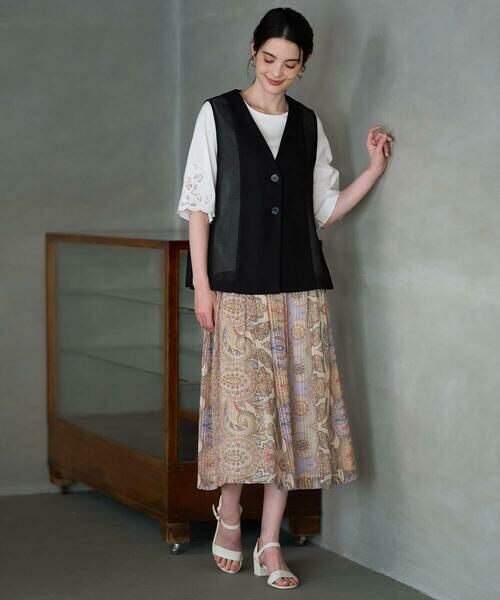 CHRISTIAN AUJARD / クリスチャン・オジャール ロング・マキシ丈スカート | [セットアップ対応]ゴールドオーナメントサラサスカート | 詳細4