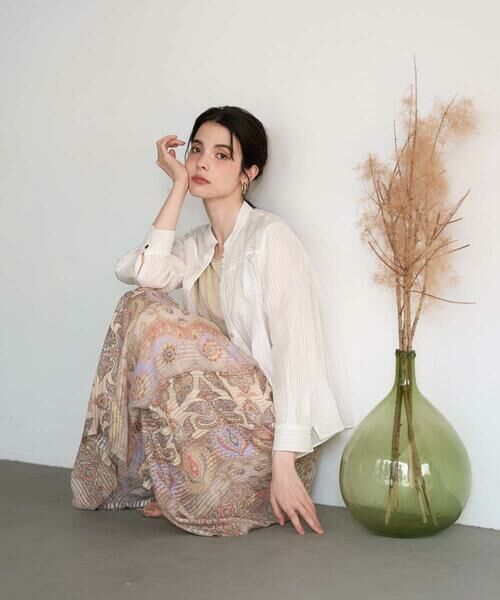 CHRISTIAN AUJARD / クリスチャン・オジャール ロング・マキシ丈スカート | [セットアップ対応]ゴールドオーナメントサラサスカート | 詳細6