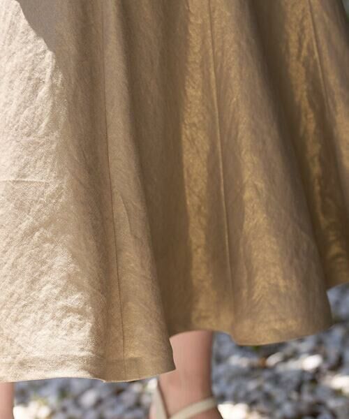 CHRISTIAN AUJARD / クリスチャン・オジャール ロング・マキシ丈スカート | シャイニーリネンフレアスカート | 詳細11