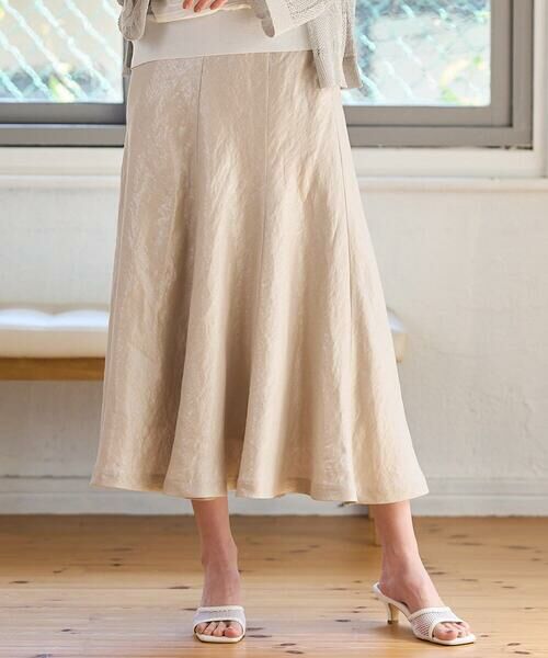 CHRISTIAN AUJARD / クリスチャン・オジャール ロング・マキシ丈スカート | シャイニーリネンフレアスカート | 詳細12