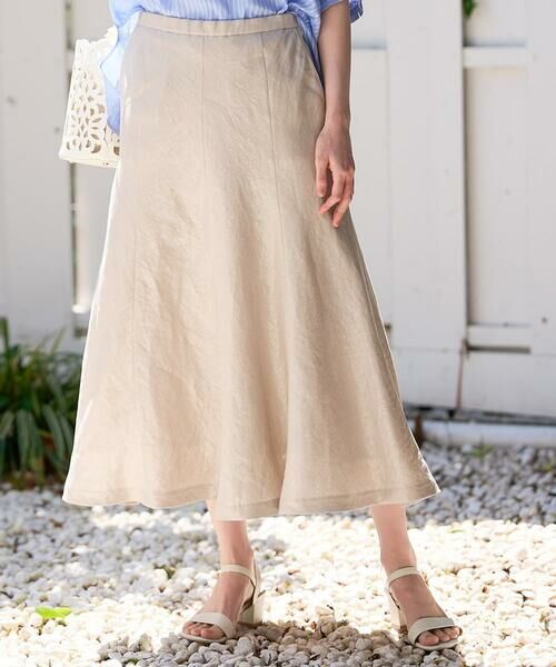 CHRISTIAN AUJARD / クリスチャン・オジャール ロング・マキシ丈スカート | シャイニーリネンフレアスカート | 詳細13