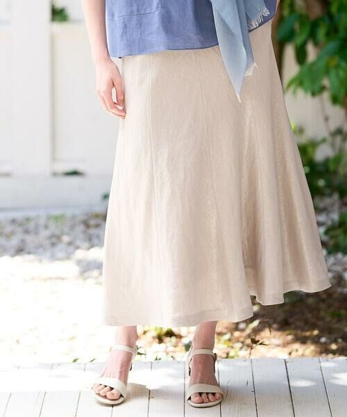CHRISTIAN AUJARD / クリスチャン・オジャール ロング・マキシ丈スカート | シャイニーリネンフレアスカート | 詳細14