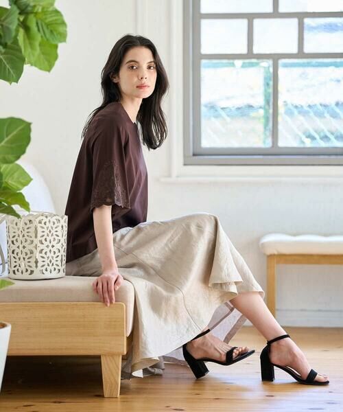 CHRISTIAN AUJARD / クリスチャン・オジャール ロング・マキシ丈スカート | シャイニーリネンフレアスカート | 詳細21