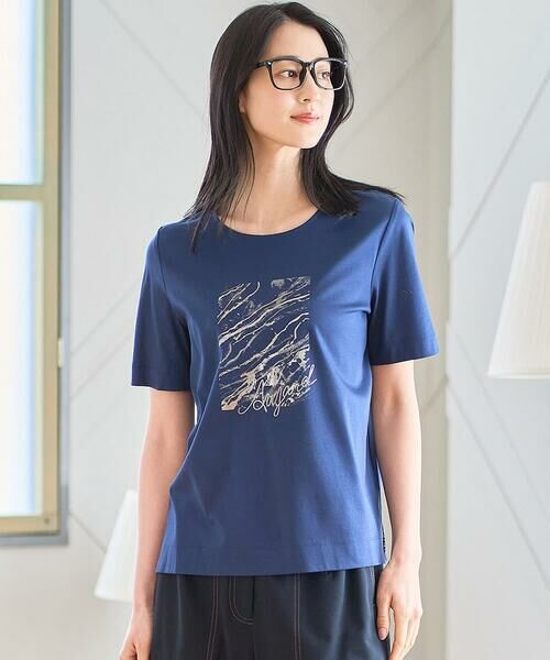 CHRISTIAN AUJARD / クリスチャン・オジャール カットソー | [接触冷感]ドライコットンカットソー（ネイビー）