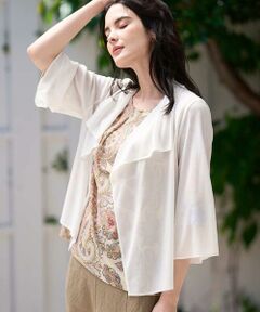 CHRISTIAN AUJARD / クリスチャン・オジャール カーディガン・ボレロ | シアーストライプ羽織り