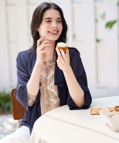 CHRISTIAN AUJARD / クリスチャン・オジャール カーディガン・ボレロ | シアーストライプ羽織り | 詳細1