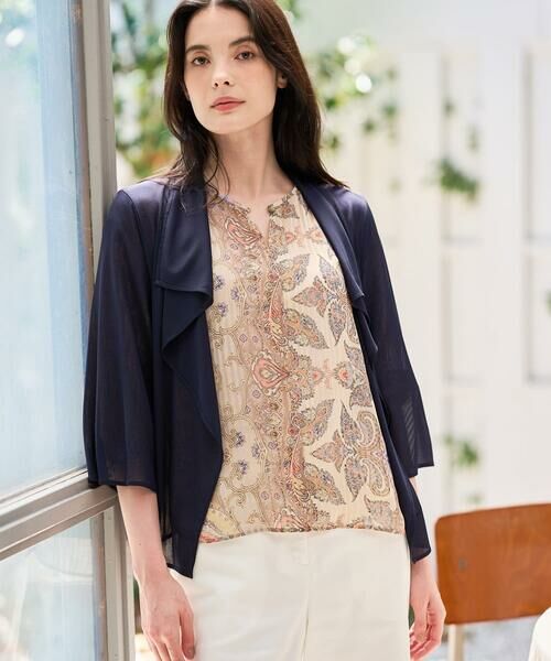 CHRISTIAN AUJARD / クリスチャン・オジャール カーディガン・ボレロ | シアーストライプ羽織り | 詳細2