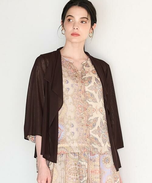 CHRISTIAN AUJARD / クリスチャン・オジャール カーディガン・ボレロ | シアーストライプ羽織り | 詳細12