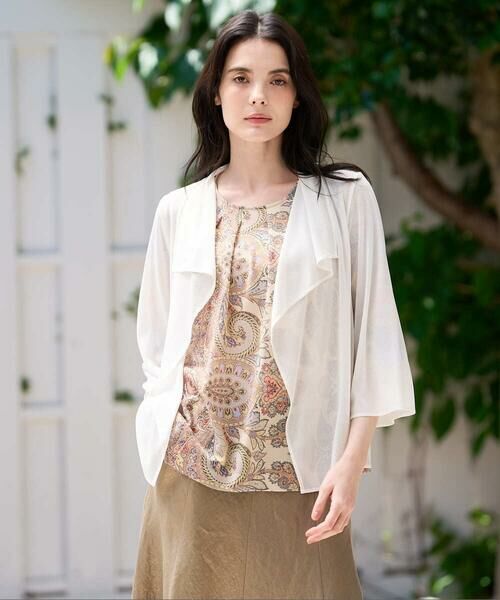 CHRISTIAN AUJARD / クリスチャン・オジャール カーディガン・ボレロ | シアーストライプ羽織り | 詳細22