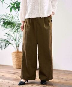 CHRISTIAN AUJARD / クリスチャン・オジャール チノ・ワークパンツ | [セットアップ対応]シャイニーツイルタックワイドパンツ