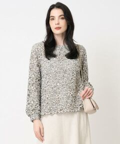 CHRISTIAN AUJARD Lサイズ / クリスチャン・オジャール　エルサイズ シャツ・ブラウス | 【大きいサイズ】フラワーモールレースブラウス