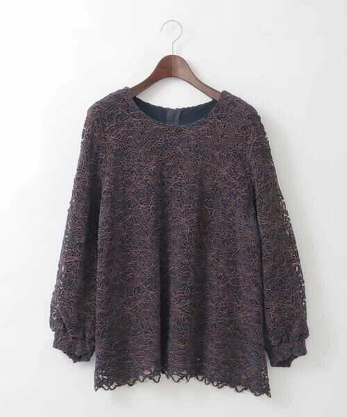 CHRISTIAN AUJARD Lサイズ / クリスチャン・オジャール　エルサイズ シャツ・ブラウス | 【大きいサイズ】フラワーモールレースブラウス | 詳細11