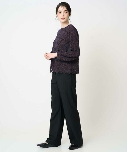 CHRISTIAN AUJARD Lサイズ / クリスチャン・オジャール　エルサイズ シャツ・ブラウス | 【大きいサイズ】フラワーモールレースブラウス | 詳細5