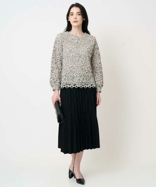 CHRISTIAN AUJARD Lサイズ / クリスチャン・オジャール　エルサイズ シャツ・ブラウス | 【大きいサイズ】フラワーモールレースブラウス | 詳細16