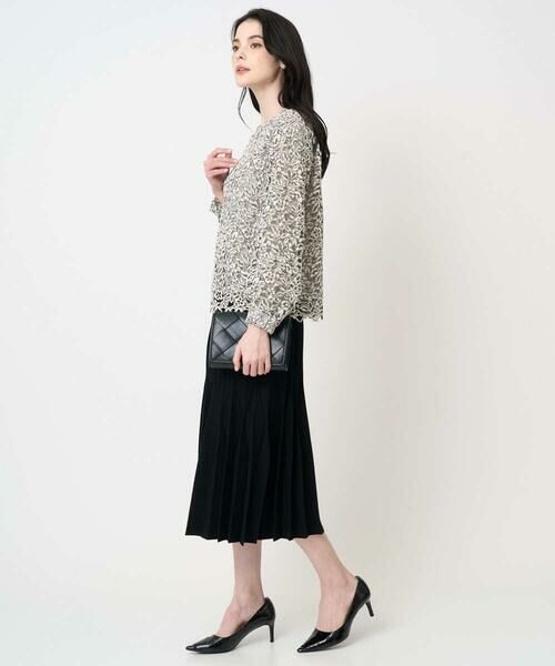 CHRISTIAN AUJARD Lサイズ / クリスチャン・オジャール　エルサイズ シャツ・ブラウス | 【大きいサイズ】フラワーモールレースブラウス | 詳細17