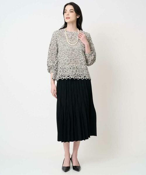 CHRISTIAN AUJARD Lサイズ / クリスチャン・オジャール　エルサイズ シャツ・ブラウス | 【大きいサイズ】フラワーモールレースブラウス | 詳細20