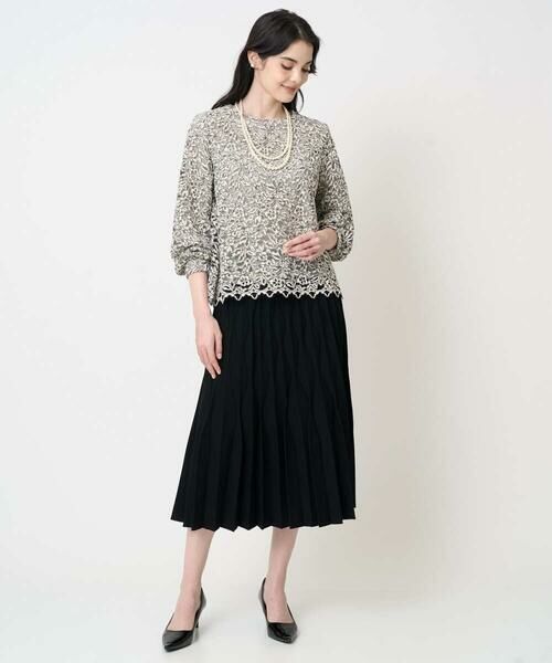 CHRISTIAN AUJARD Lサイズ / クリスチャン・オジャール　エルサイズ シャツ・ブラウス | 【大きいサイズ】フラワーモールレースブラウス | 詳細21