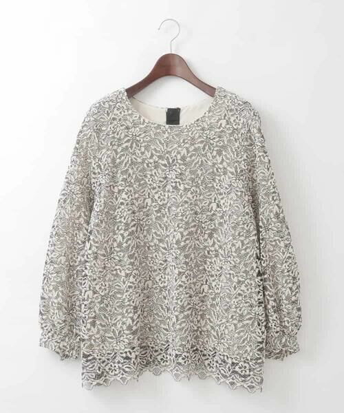 CHRISTIAN AUJARD Lサイズ / クリスチャン・オジャール　エルサイズ シャツ・ブラウス | 【大きいサイズ】フラワーモールレースブラウス | 詳細29