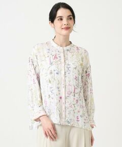 CHRISTIAN AUJARD Lサイズ / クリスチャン・オジャール　エルサイズ シャツ・ブラウス | 【大きいサイズ】ボタニカルフラワーブラウス