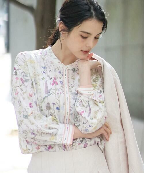 CHRISTIAN AUJARD Lサイズ / クリスチャン・オジャール　エルサイズ シャツ・ブラウス | 【大きいサイズ】ボタニカルフラワーブラウス | 詳細10