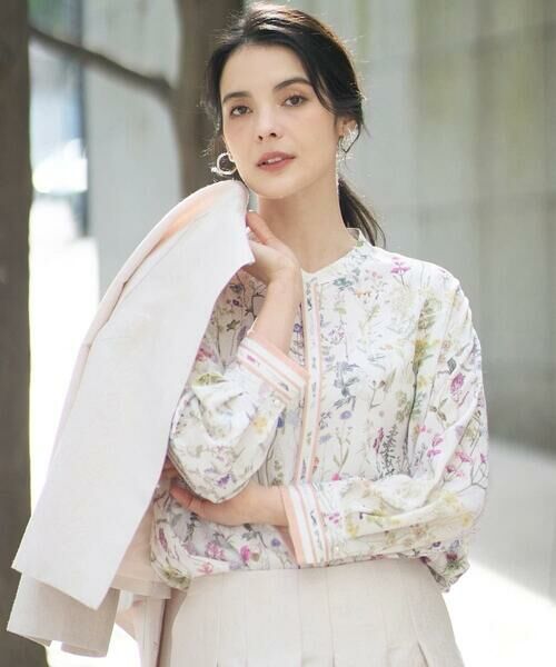 CHRISTIAN AUJARD Lサイズ / クリスチャン・オジャール　エルサイズ シャツ・ブラウス | 【大きいサイズ】ボタニカルフラワーブラウス | 詳細11