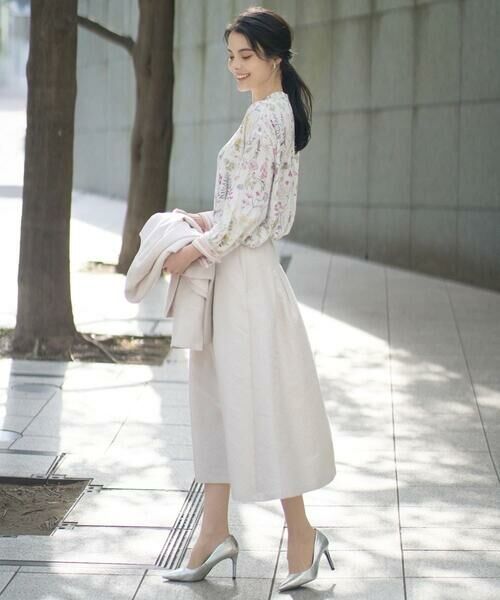 CHRISTIAN AUJARD Lサイズ / クリスチャン・オジャール　エルサイズ シャツ・ブラウス | 【大きいサイズ】ボタニカルフラワーブラウス | 詳細14