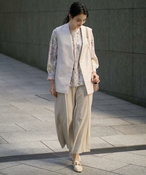 CHRISTIAN AUJARD Lサイズ / クリスチャン・オジャール　エルサイズ シャツ・ブラウス | 【大きいサイズ】ボタニカルフラワーブラウス | 詳細16