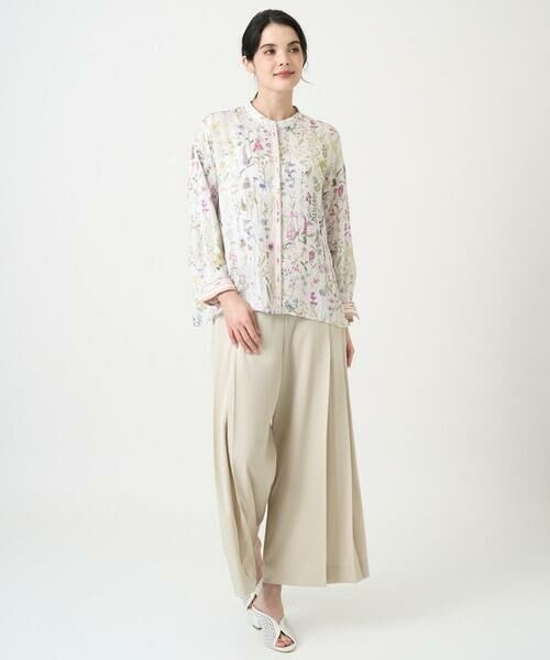 CHRISTIAN AUJARD Lサイズ / クリスチャン・オジャール　エルサイズ シャツ・ブラウス | 【大きいサイズ】ボタニカルフラワーブラウス | 詳細18