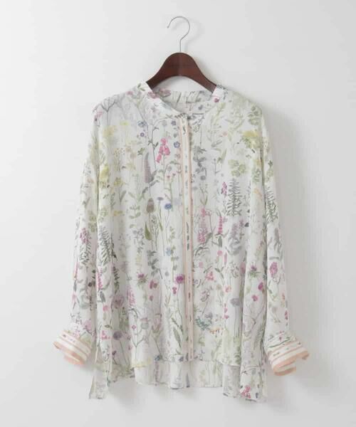 CHRISTIAN AUJARD Lサイズ / クリスチャン・オジャール　エルサイズ シャツ・ブラウス | 【大きいサイズ】ボタニカルフラワーブラウス | 詳細3