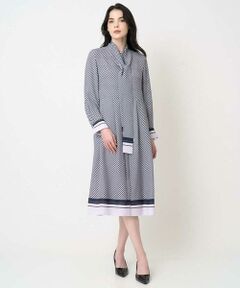 CHRISTIAN AUJARD Lサイズ / クリスチャン・オジャール　エルサイズ ロング・マキシ丈ワンピース | 【大きいサイズ】棒タイ付プリントワンピース