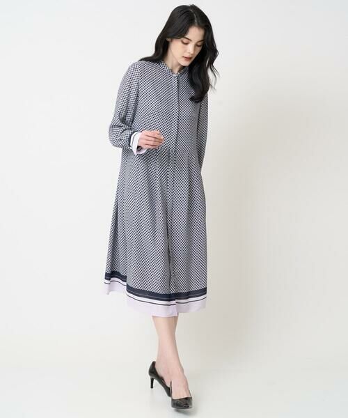 CHRISTIAN AUJARD Lサイズ / クリスチャン・オジャール　エルサイズ ロング・マキシ丈ワンピース | 【大きいサイズ】棒タイ付プリントワンピース | 詳細3