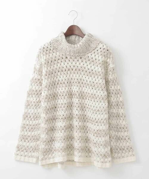 CHRISTIAN AUJARD Lサイズ / クリスチャン・オジャール　エルサイズ ニット・セーター | 【大きいサイズ】バスケットジャガードプルオーバーニット | 詳細11