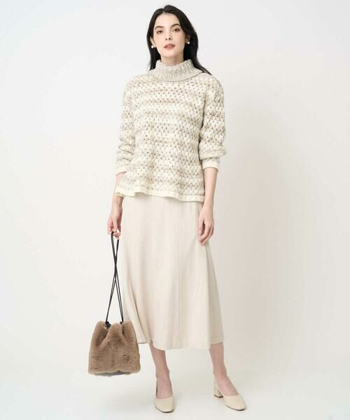 CHRISTIAN AUJARD Lサイズ / クリスチャン・オジャール　エルサイズ ニット・セーター | 【大きいサイズ】バスケットジャガードプルオーバーニット | 詳細3