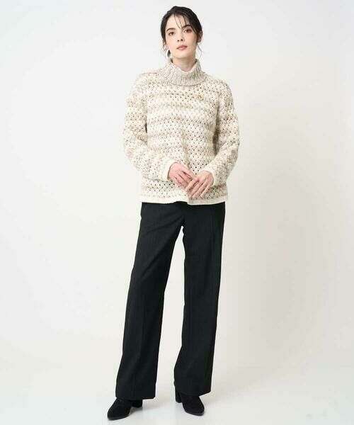 CHRISTIAN AUJARD Lサイズ / クリスチャン・オジャール　エルサイズ ニット・セーター | 【大きいサイズ】バスケットジャガードプルオーバーニット | 詳細6