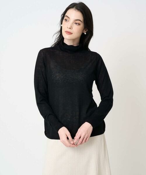 CHRISTIAN AUJARD Lサイズ / クリスチャン・オジャール　エルサイズ ニット・セーター | 【大きいサイズ/肌触り良い･軽い】ベーシックプルオーバーニット（ブラック）