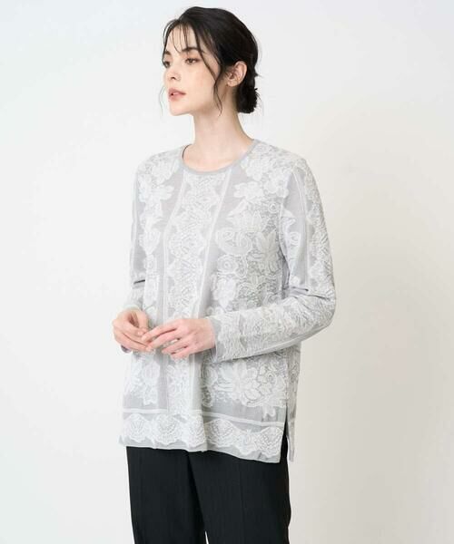 CHRISTIAN AUJARD Lサイズ / クリスチャン・オジャール　エルサイズ ニット・セーター | 【大きいサイズ】レーシージャガードニットプルオーバー | 詳細14