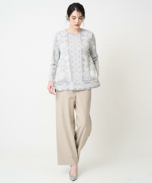 CHRISTIAN AUJARD Lサイズ / クリスチャン・オジャール　エルサイズ ニット・セーター | 【大きいサイズ】レーシージャガードニットプルオーバー | 詳細20