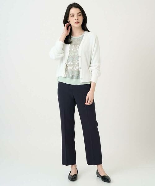 CHRISTIAN AUJARD Lサイズ / クリスチャン・オジャール　エルサイズ ニット・セーター | 【大きいサイズ/アンサンブル対応】レーシーオーナメントプリントトップス | 詳細21