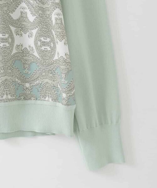 CHRISTIAN AUJARD Lサイズ / クリスチャン・オジャール　エルサイズ ニット・セーター | 【大きいサイズ/アンサンブル対応】レーシーオーナメントプリントトップス | 詳細5