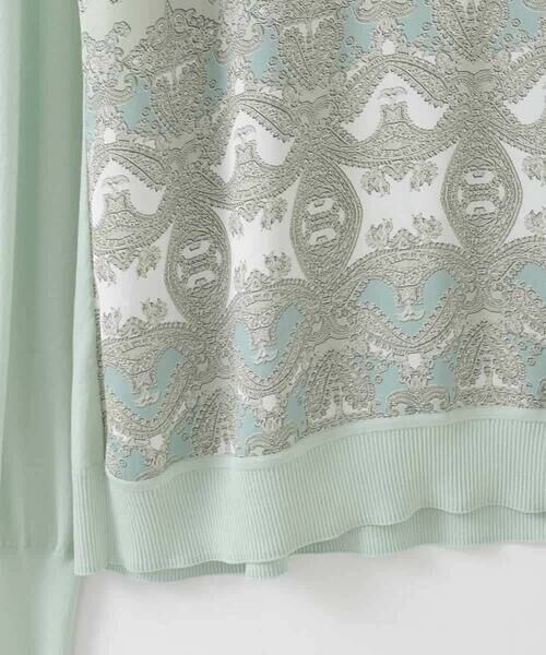 CHRISTIAN AUJARD Lサイズ / クリスチャン・オジャール　エルサイズ ニット・セーター | 【大きいサイズ/アンサンブル対応】レーシーオーナメントプリントトップス | 詳細6