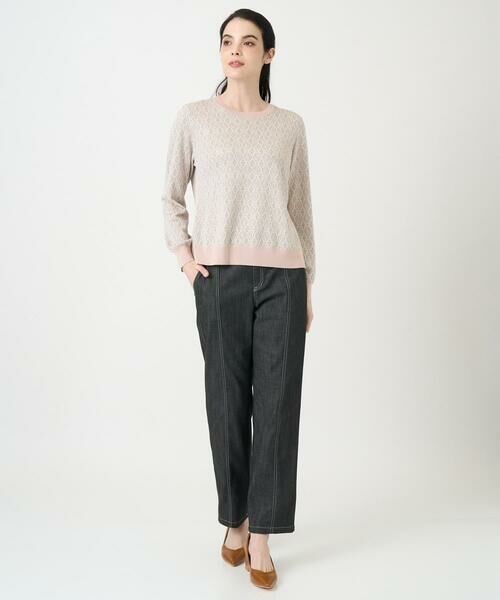 CHRISTIAN AUJARD Lサイズ / クリスチャン・オジャール　エルサイズ ニット・セーター | 【大きいサイズ】ジオメトリックジャカードニット | 詳細10