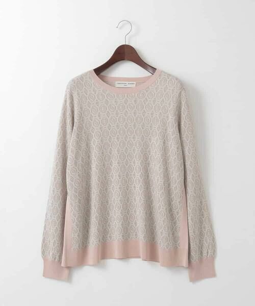 CHRISTIAN AUJARD Lサイズ / クリスチャン・オジャール　エルサイズ ニット・セーター | 【大きいサイズ】ジオメトリックジャカードニット | 詳細3