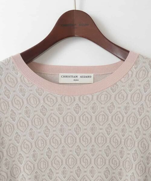 CHRISTIAN AUJARD Lサイズ / クリスチャン・オジャール　エルサイズ ニット・セーター | 【大きいサイズ】ジオメトリックジャカードニット | 詳細5