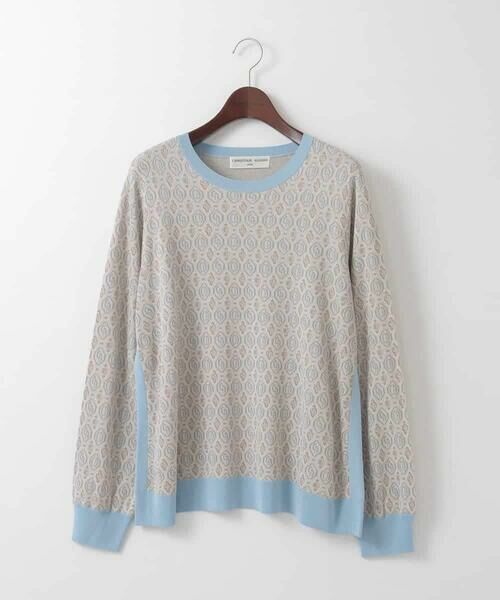 CHRISTIAN AUJARD Lサイズ / クリスチャン・オジャール　エルサイズ ニット・セーター | 【大きいサイズ】ジオメトリックジャカードニット | 詳細14