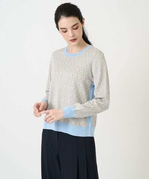 CHRISTIAN AUJARD Lサイズ / クリスチャン・オジャール　エルサイズ ニット・セーター | 【大きいサイズ】ジオメトリックジャカードニット | 詳細17