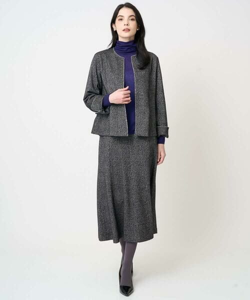 CHRISTIAN AUJARD Lサイズ / クリスチャン・オジャール　エルサイズ ロング・マキシ丈スカート | 【大きいサイズ/セットアップ対応】ラメジャージースカート | 詳細14