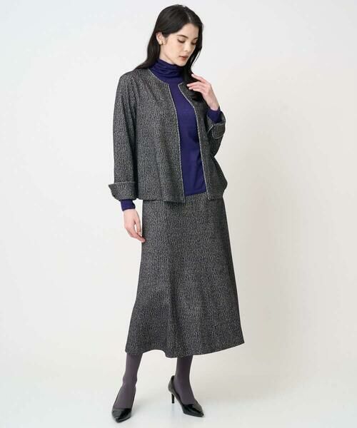 CHRISTIAN AUJARD Lサイズ / クリスチャン・オジャール　エルサイズ ロング・マキシ丈スカート | 【大きいサイズ/セットアップ対応】ラメジャージースカート | 詳細16